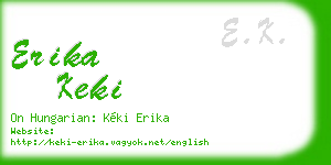 erika keki business card